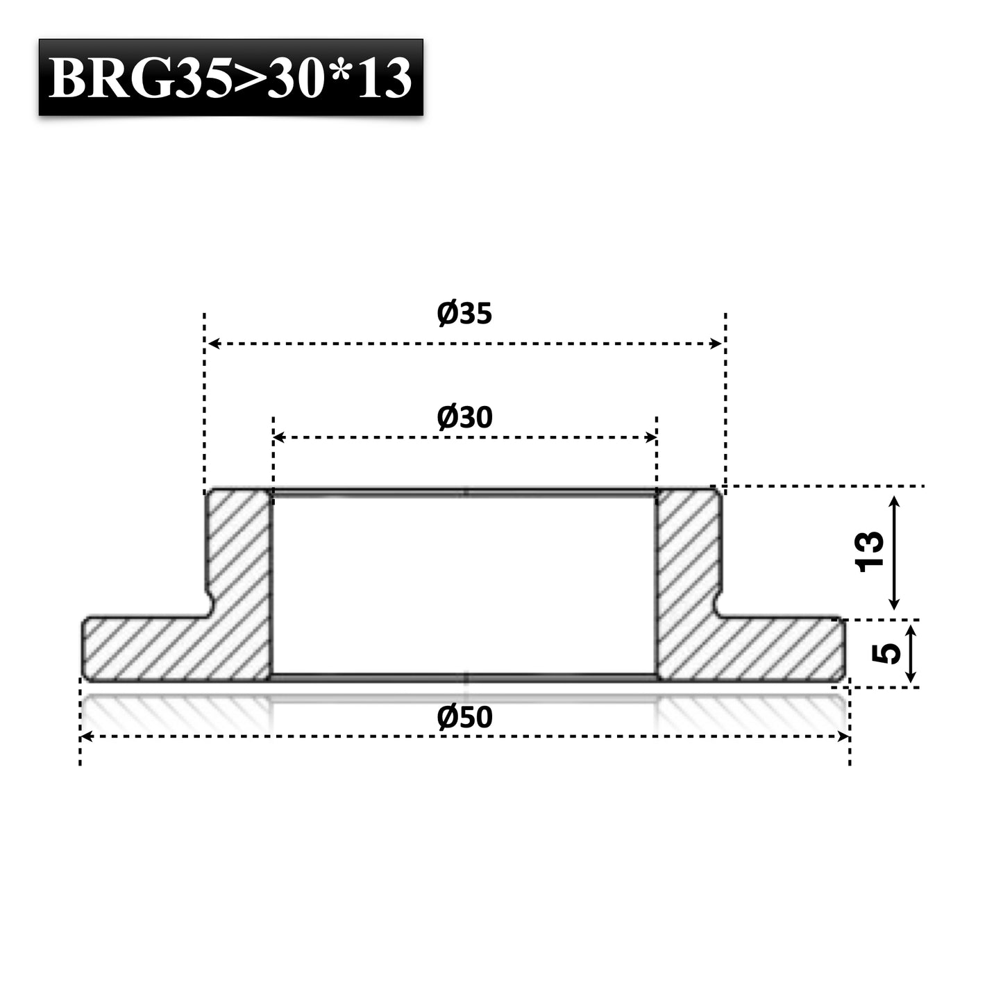 Bucșă cu Guler pentru Reducție Alezaj Ax – freze, tamburi și piese rotative