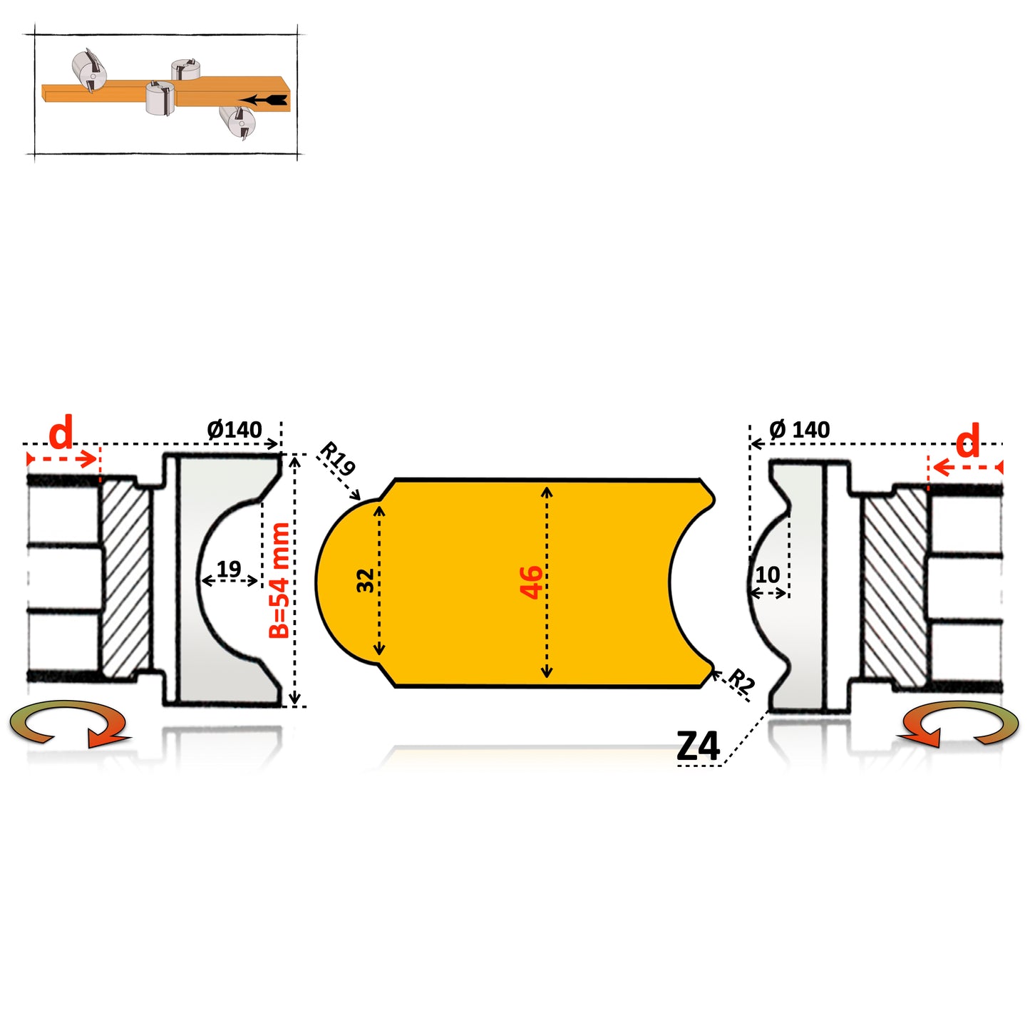Set Freze pentru Ciubăr și Saună 22 - 46 mm | HSS Premium