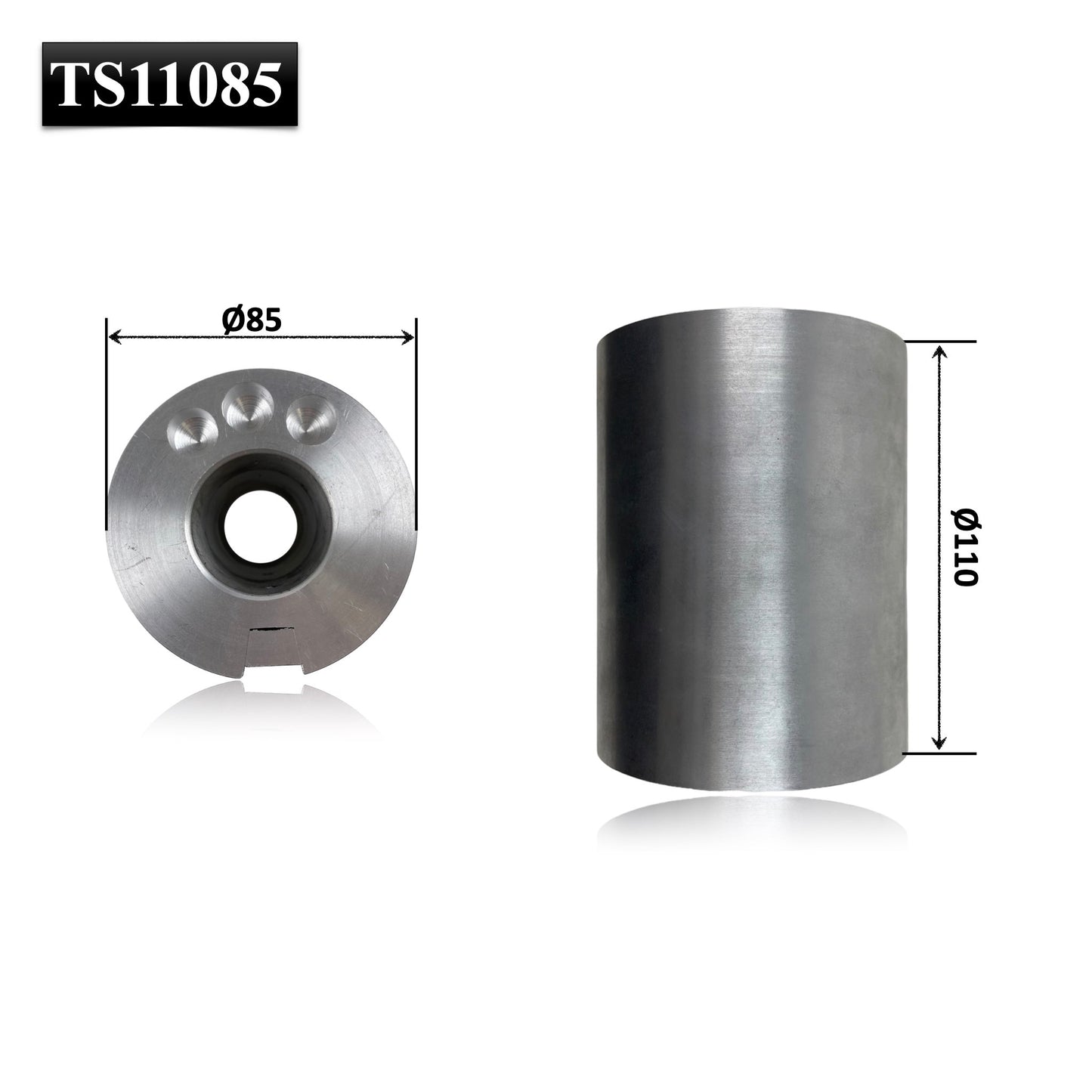 Tambur șlefuitor din aluminiu, înălțime 110 mm, pentru finisarea suprafețelor lemnoase.