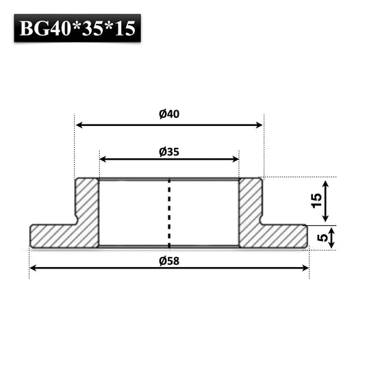 bucsa bucse alezaj ax reductie cu guler inel 40 mm 35 mm 15 mm