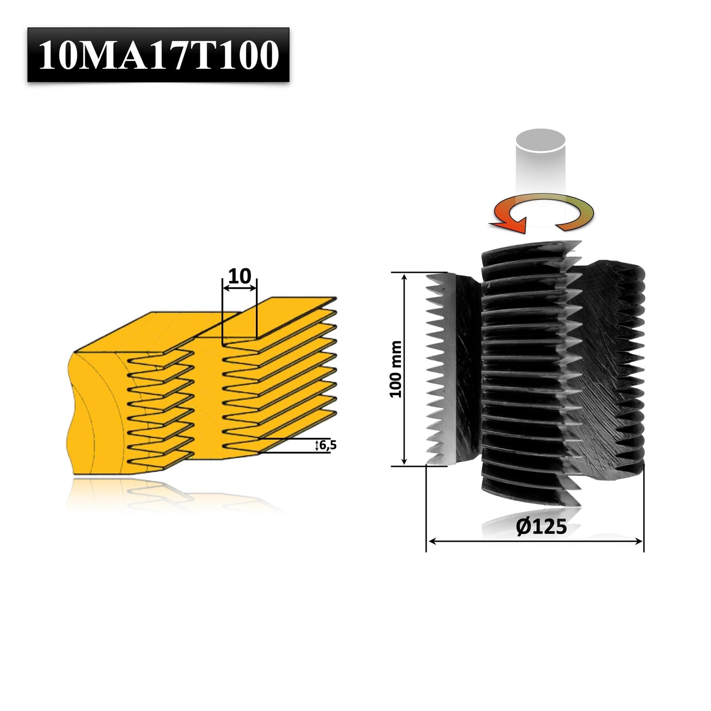 Freza placata cu HSS destinata pentru imbinarea scandura blat dulap sau alt tip de lemn in lung de la 10 - 100 mm grosime