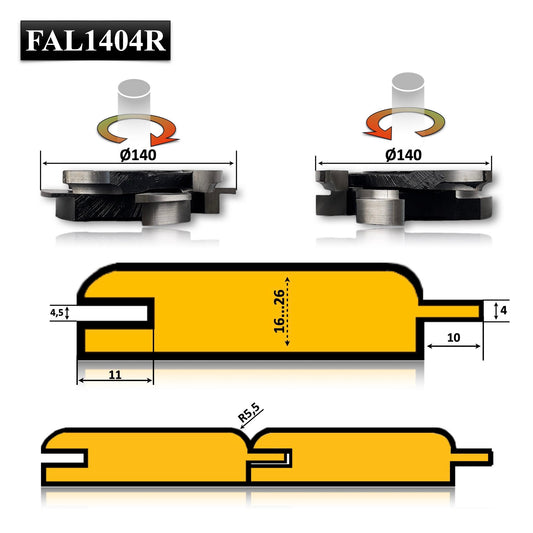 Set Freze pentru lambriu cu profil semi rotund sau semi luna la imbinare in V cu o gorsime de prelucrare pana la 26 mm
