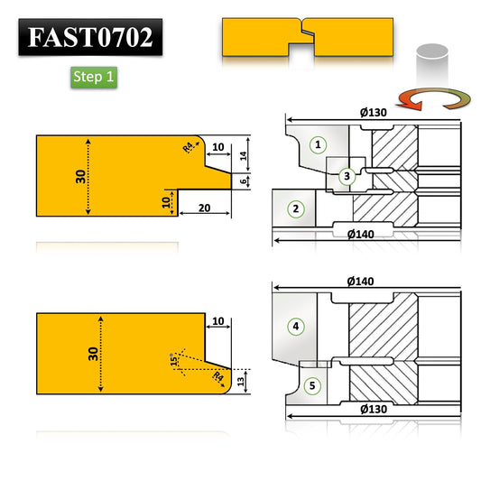 Set freze placate cu nu vidia pentru realizarea stupi apicultura din lemn de 30 sau 35 mm