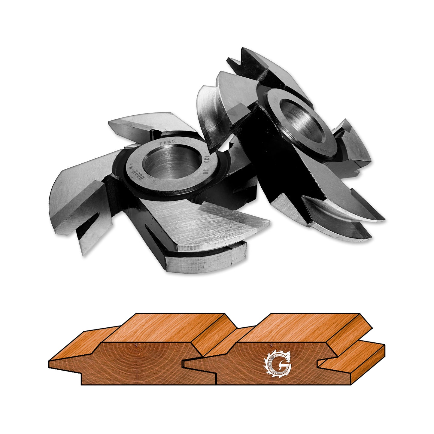 Set Freze 2 buc pentru Lambriu cu Profil tesit sau oblic la 45 grade cu imbinare conic si canal de 10 mm profilat pentru scandura de 13 pana la 25 mm grosime 