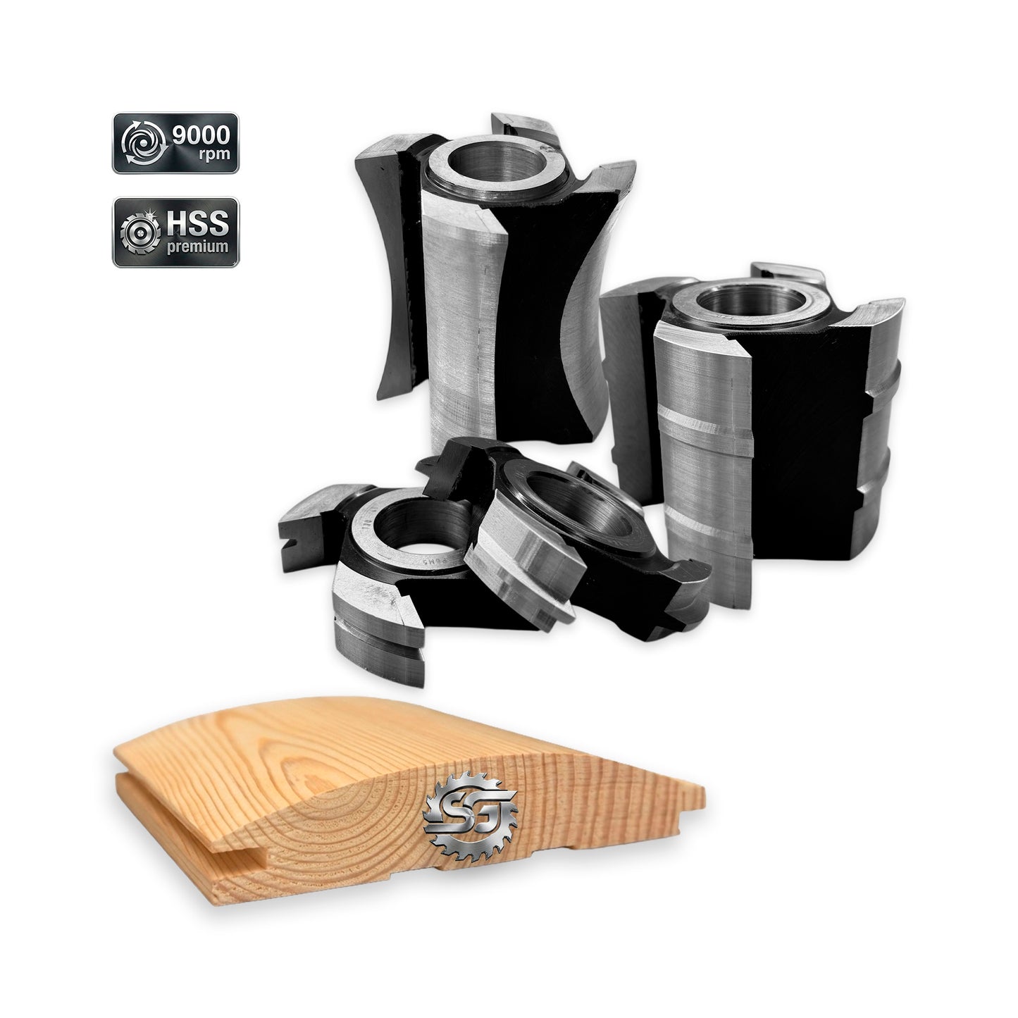 Set Freze Block House (Imitație Bustean) – Lambriu Profil Rotund | HSS M2 | La Comandă