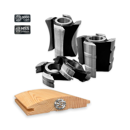 Set Freze Block House (Imitație Bustean) – Lambriu Profil Rotund | HSS M2 | La Comandă