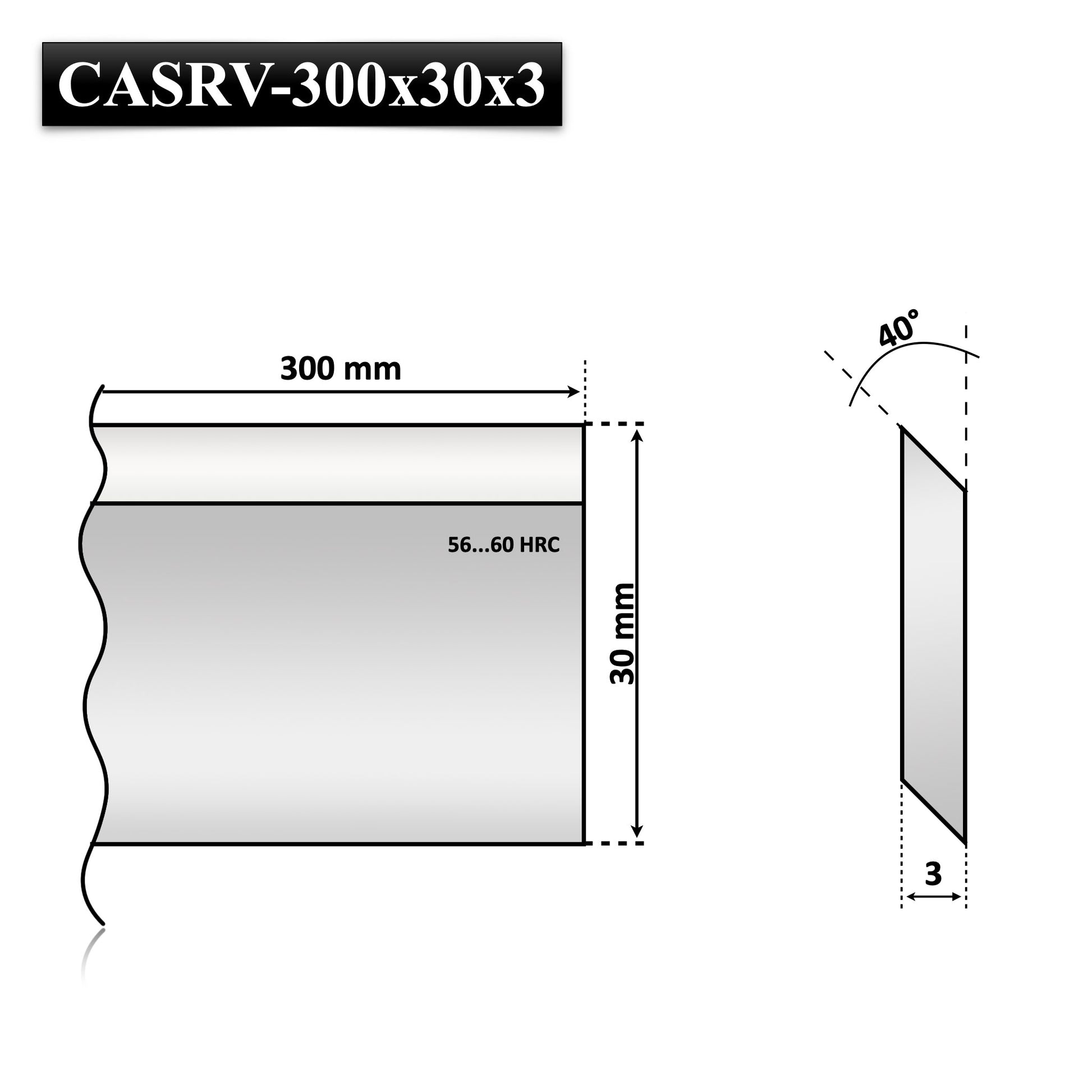 Cutit rindeluire pentru Abric sau Abricht SCHANS 300 x 30 x 3 de rindeluit sau geluit lemn