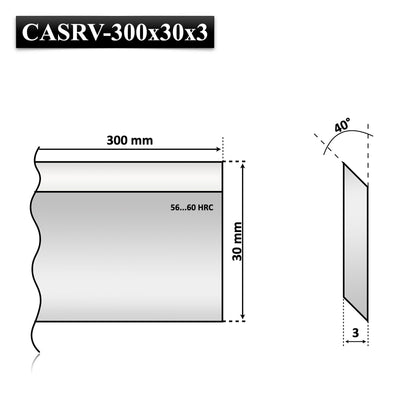 Cutit rindeluire pentru Abric sau Abricht SCHANS 300 x 30 x 3 de rindeluit sau geluit lemn