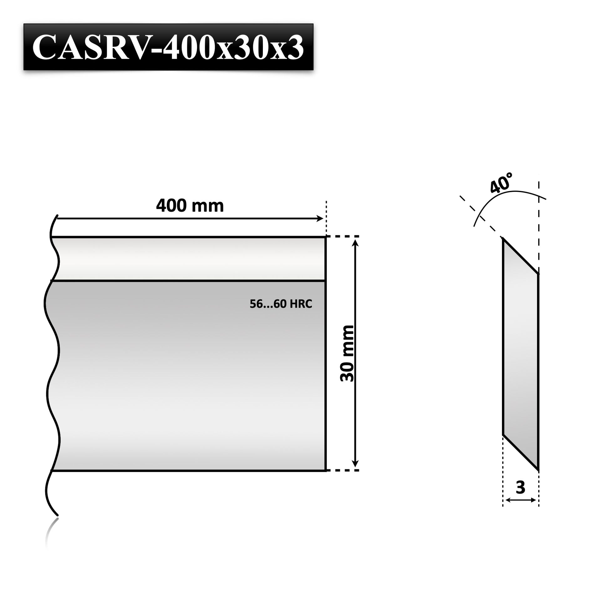 Cutit rindeluire pentru Abric sau Abricht SCHANS 400 x 30 x 3 de rindeluit sau geluit lemn