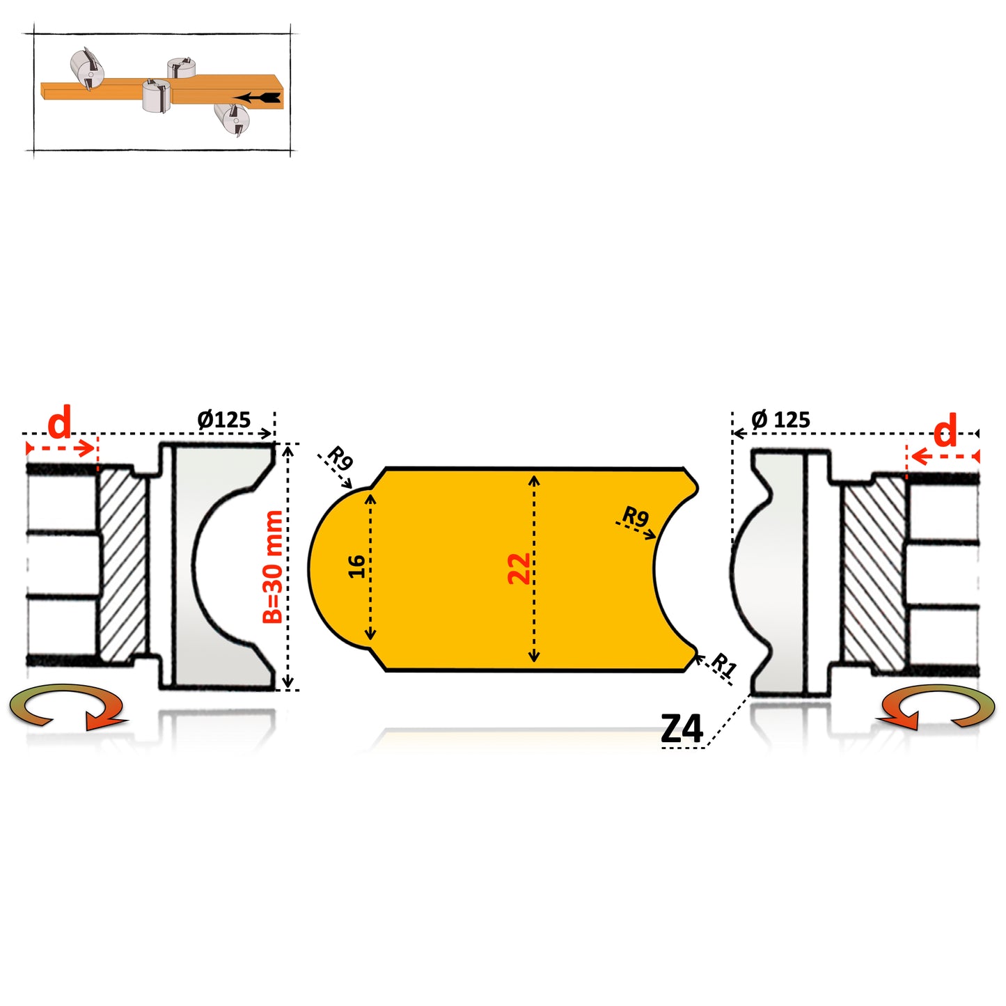Set Freze pentru Ciubăr și Saună 22 - 46 mm | HSS Premium