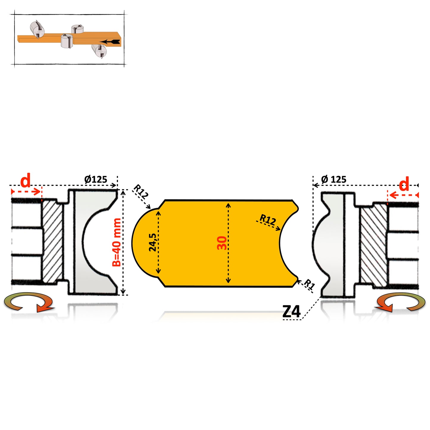 Set Freze pentru Ciubăr și Saună 22 - 46 mm | HSS Premium