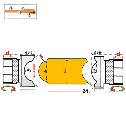 Set Freze pentru Ciubăr și Saună 22 - 46 mm | HSS Premium