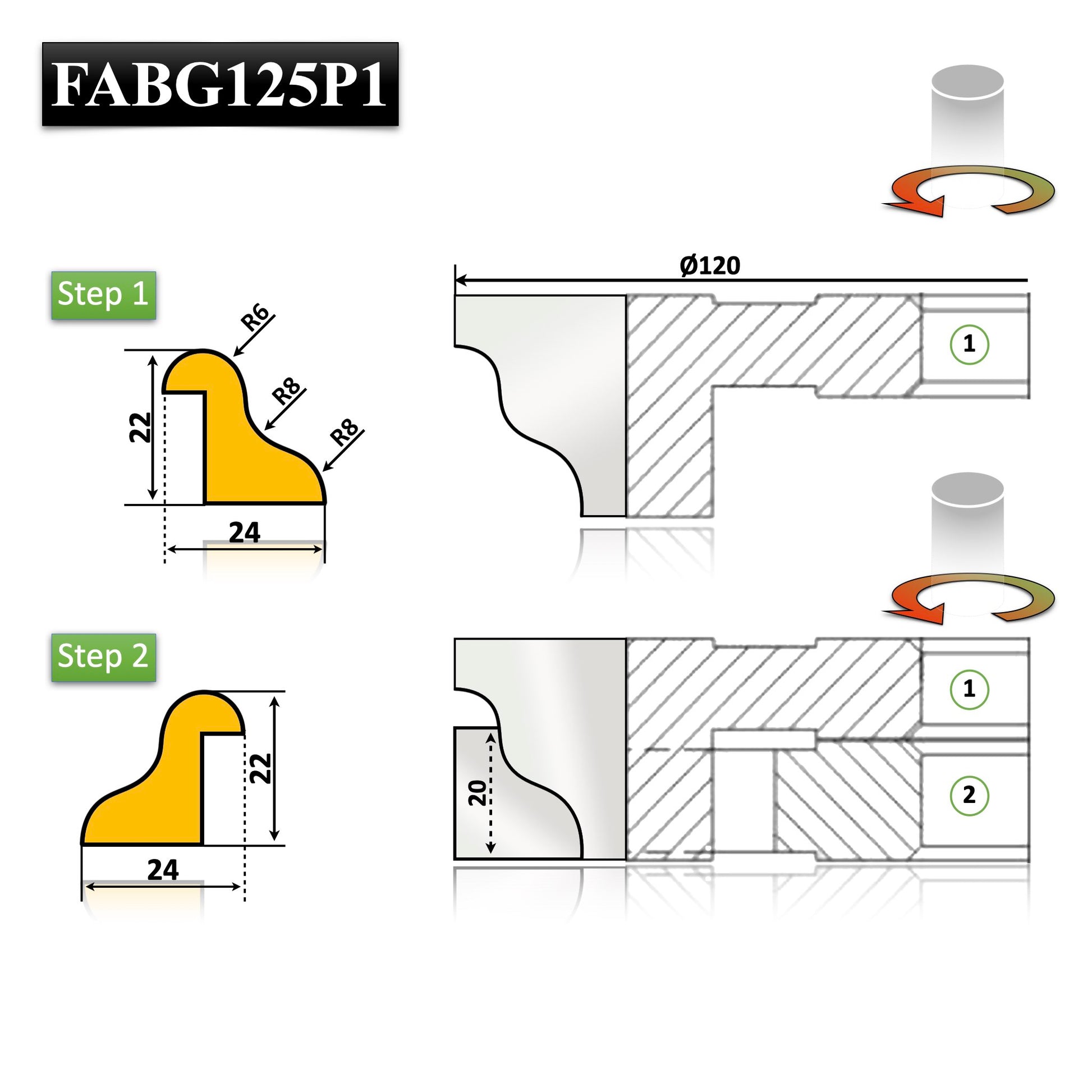 Set Freze pentru realizarea baghet sau cornisa plinta decorativ pentru usa sau mobila din lemn 