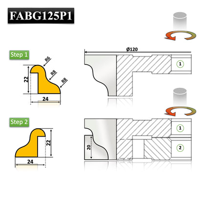 Set Freze pentru realizarea baghet sau cornisa plinta decorativ pentru usa sau mobila din lemn 