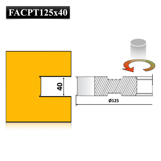 Freză circulară 125 mm, grosime 40 mm, cu alezaj 30 mm