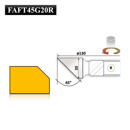 Freza cu alezaj placata cu hss destinata pentru prelucrarea lemnului anume de fatetat la 45 grade permite grosime pana la 20 mm