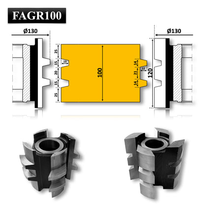 Set Freze pentru Grinda barna bustean din lemn casute din lemn alezaj ax 30 35 40 profesionale placate hss