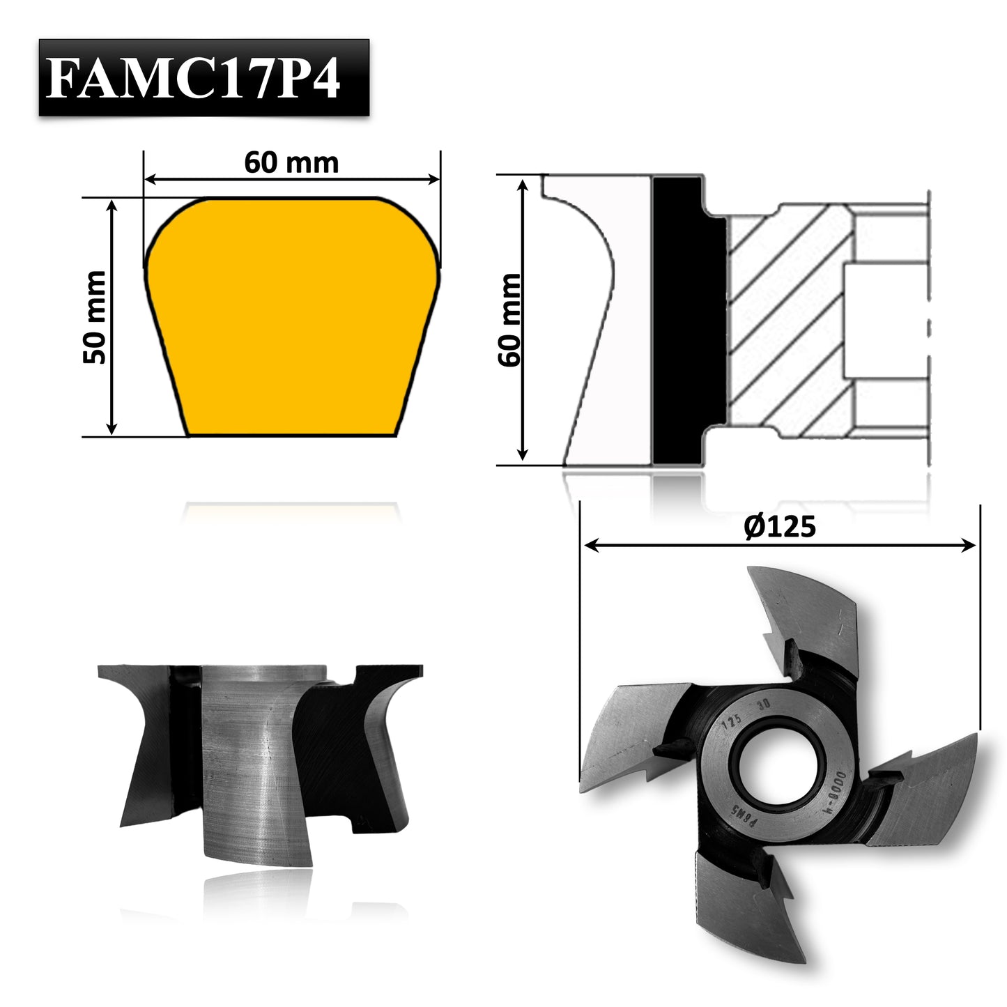 freza alezaj ax profil profilat mana curenta balustrada lemn stejar brad raza 60 mm