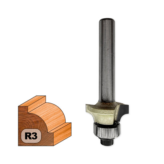 Freză cu Coadă Concav (Sfert de Cerc) R3, Z2 – T.C.T. (Vidia) Vatzo