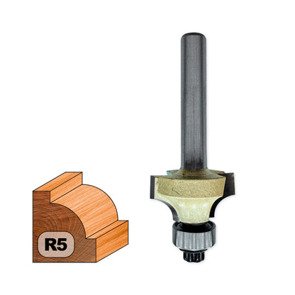 Freză cu Coadă Concav (Sfert de Cerc) D=20mm, R5, Z2 – T.C.T. (Vidia) Vatzo