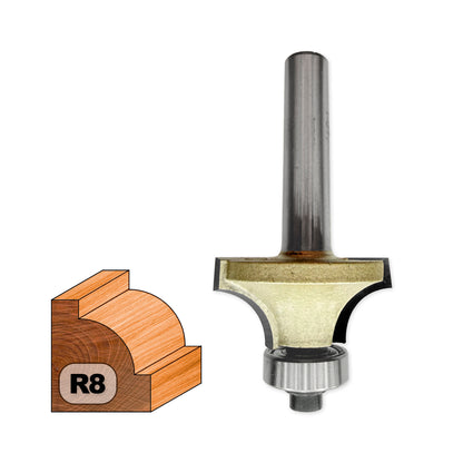 Freză cu Coadă Concav (Sfert de Cerc) D=29mm, S=8mm, R8, Z2 – T.C.T. (Vidia) Vatzo