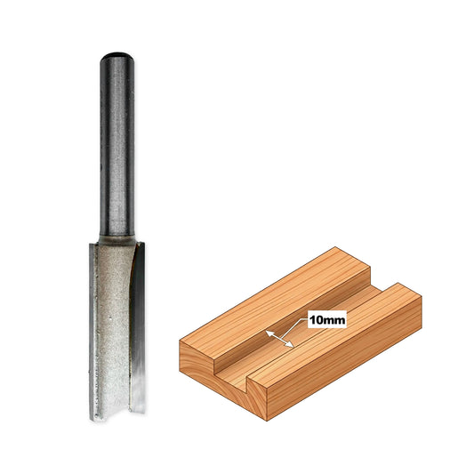 Freză cu Coadă pentru Canal Drept D=10mm, S=6mm, Lc=30mm, Z2 – T.C.T. (Vidia) – Globus