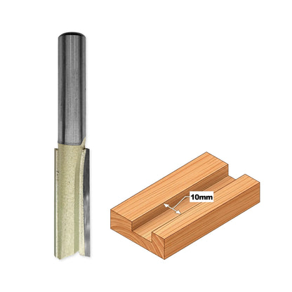 Freză cu Coadă pentru Canal Drept D=10mm, S=8mm, Lc=30mm, Z2 – T.C.T. (Vidia) – Vatzo