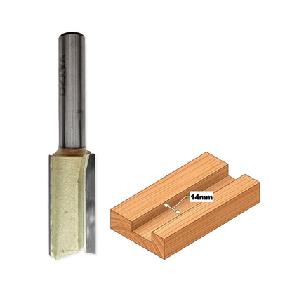 Freză cu Coadă pentru Canal Drept D=14mm, S=8mm, Lc=30mm, L=66mm, Z2 – T.C.T. (Vidia) – Vatzo