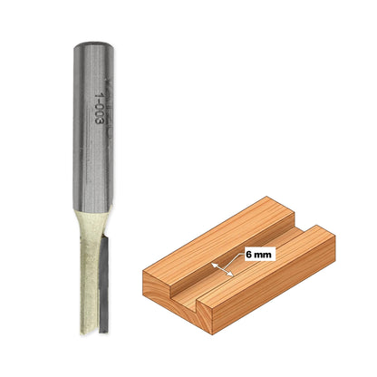 Freză cu Coadă pentru Canal Drept D=6mm | Lc=18mm | Z2 – T.C.T. Vidia