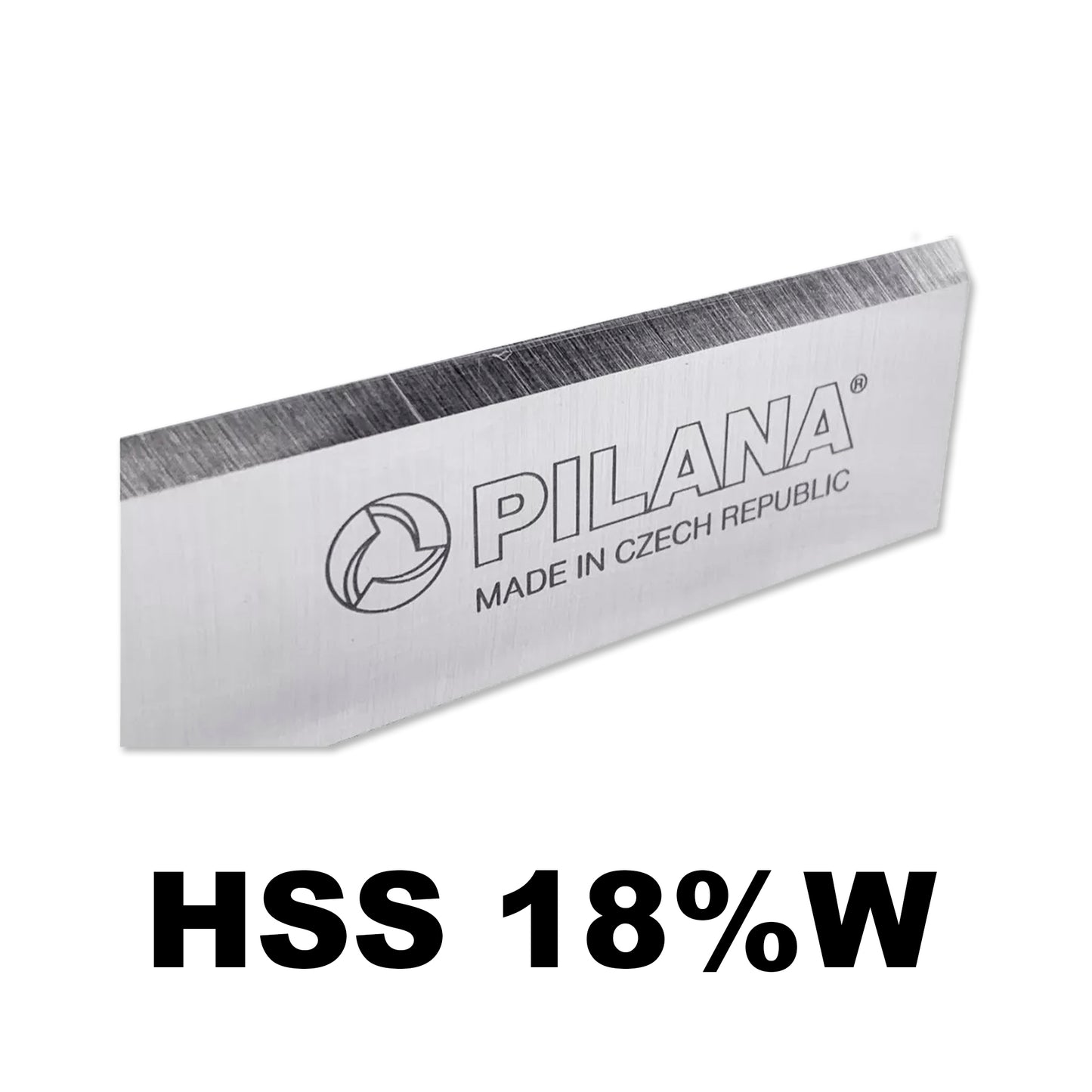 cuțit abric Pilana HSS 18% Wolfram, dimensiuni 30x3 mm, unghi ascuțire 40 grade, oțel profesional pentru lemn esență tare SolGrat.