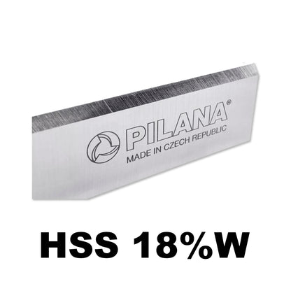 cuțit abric Pilana HSS 18% Wolfram, dimensiuni 30x3 mm, unghi ascuțire 40 grade, oțel profesional pentru lemn esență tare SolGrat.