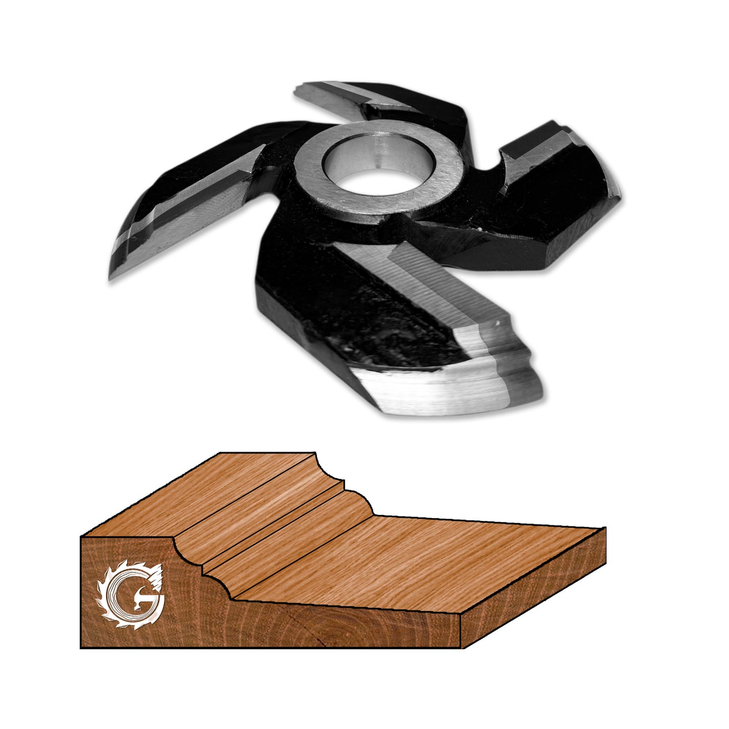 Freza Tablie Mobila 45 mm Hss cu un profil treptat regal 