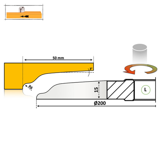 Freză pentru Lemn – Tăblie Uși Profil 011 HSS Standart