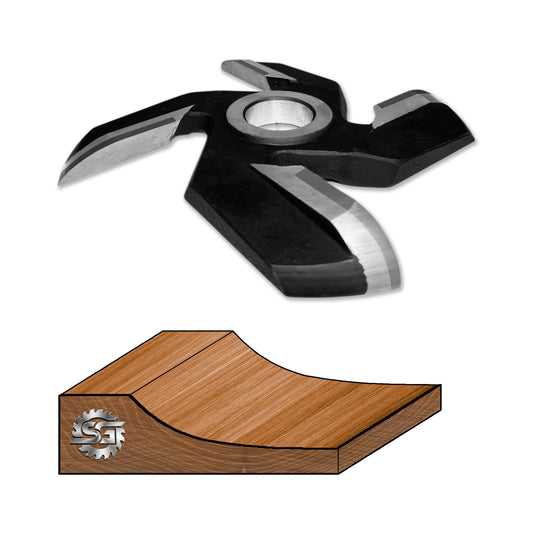 Freza diamentru 200 mm pentru tablie usi cu un profil siplu si neted cu raza de 40 mm