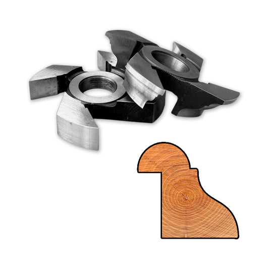Set 2 freze pentru baghetă și cornișă, 22 mm, HSS, alezaj 30 mm – ideal pentru finisaje precise și contururi decorative din lemn.
