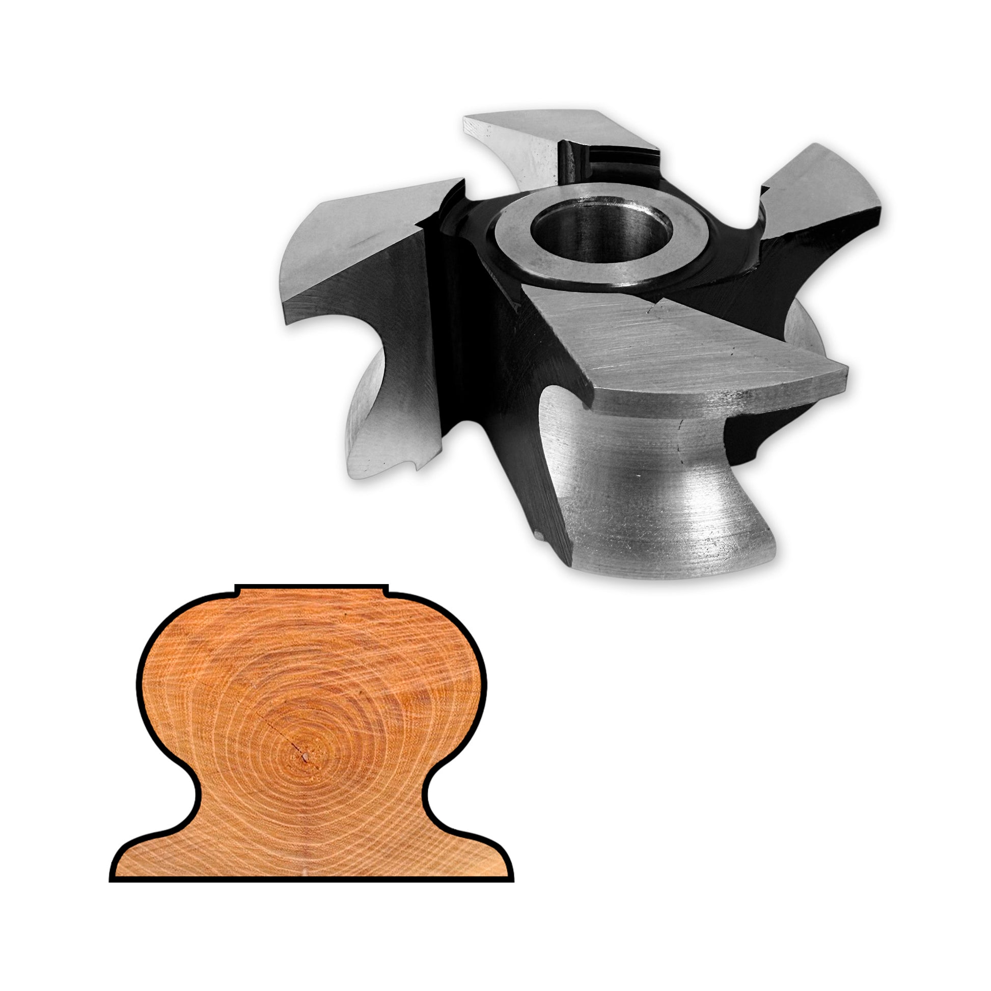 Freza pentru mână curentă FAMC17P6, cu diametrul de 140 mm și înălțimea de 60 mm, ideală pentru prelucrarea precisă a lemnului. Profil detaliat pentru lucrări de finisare, cu raze de 7 mm și 18 mm, special concepută pentru a oferi tăieturi curate și netede. Freză de înaltă performanță, fabricată din oțel de calitate, destinată realizării detaliilor complexe pe balustrade și alte proiecte de tâmplărie.