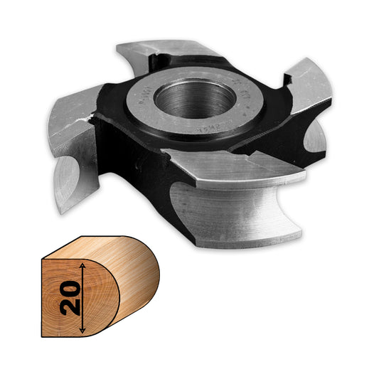 Freza pentru Lemn Jumatate de Cerc Concav 20 mm - R10 HSS