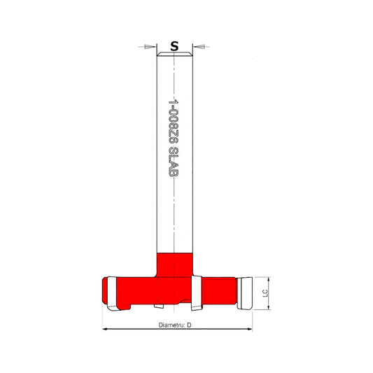 Freză Profesională "Slab" pentru Planare și Îndreptat Blaturi | D=50 mm | Lc=10 mm
