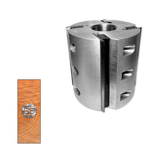 Cap de rindea profesional pentru prelucrarea lemnului, dimensiuni 120x40x120 mm, ideal pentru rindeluire precisă pe mașini de frezat cu ax.