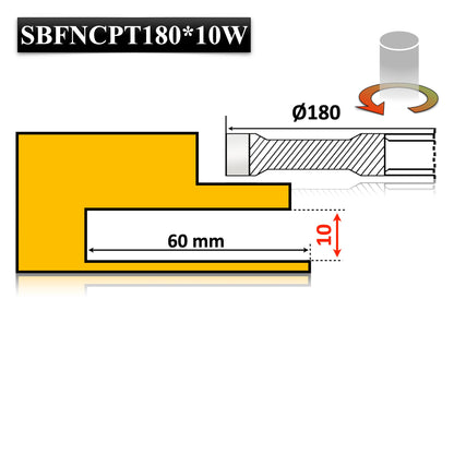 Freză pentru ulucuri și falturi din lemn, Vidia, diametru 180 x 10 mm, cu cuțit pre-tăietor pentru finisaj impecabil.