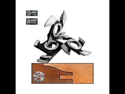 Set 3 Freze pentru Mobilă Profil Contraprofil N21 - 25 mm HSS Premium