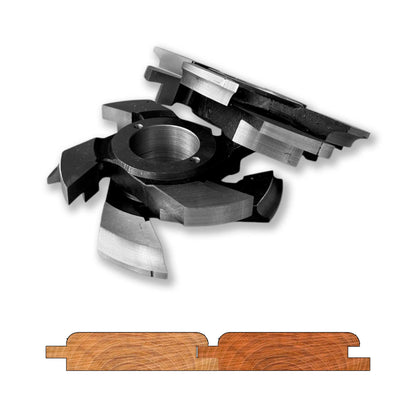 Freze profil rotund, 18 → 22 mm, HSS brazat – set complet 2+2 buc., ideal pentru finisaje estetice și prelucrarea eficientă a lambriului din lemn.
