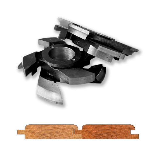 Freze profil rotund, 18 → 22 mm, HSS brazat – set complet 2+2 buc., ideal pentru finisaje estetice și prelucrarea eficientă a lambriului din lemn.